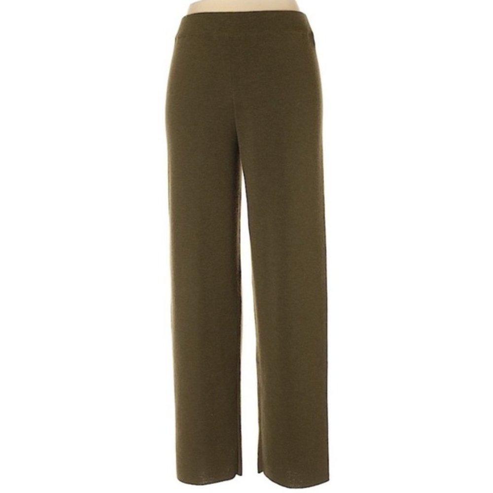 Eileen Fisher Olive Wool Pants